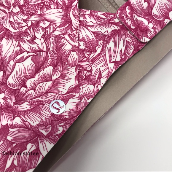 NWT lululemon Enlite bra FBWR pink floral white - Picture 7 of 7